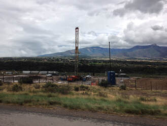 An unconventional oil and gas well producing natural gas in Garfield County, Colorado.